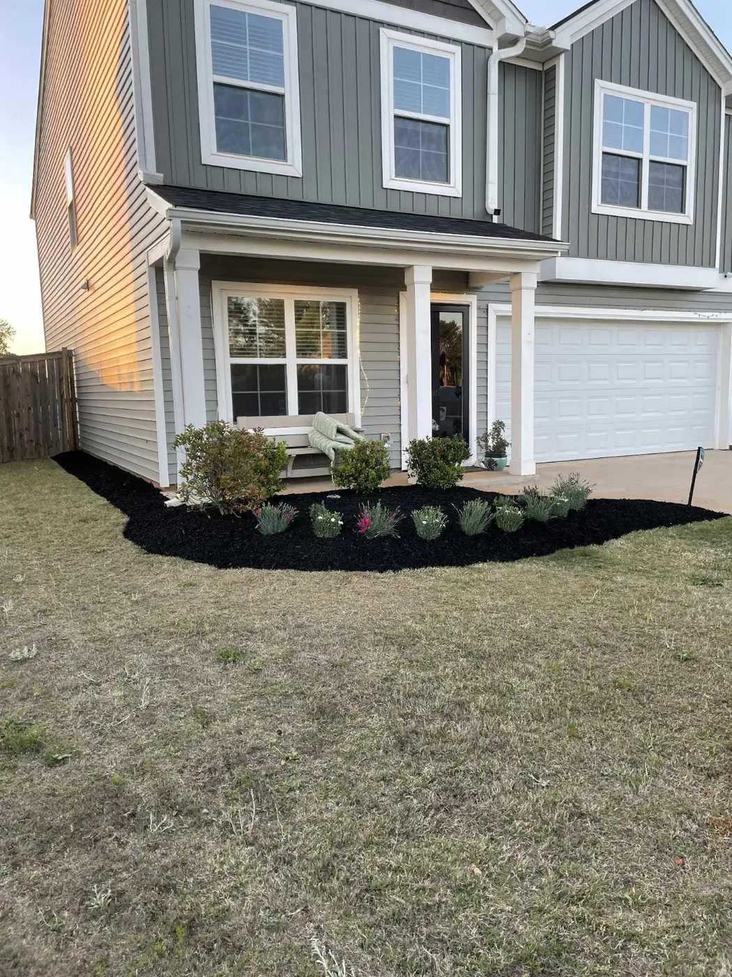 Landscape Bed Design & Plant Installation work by Manna Lawncare